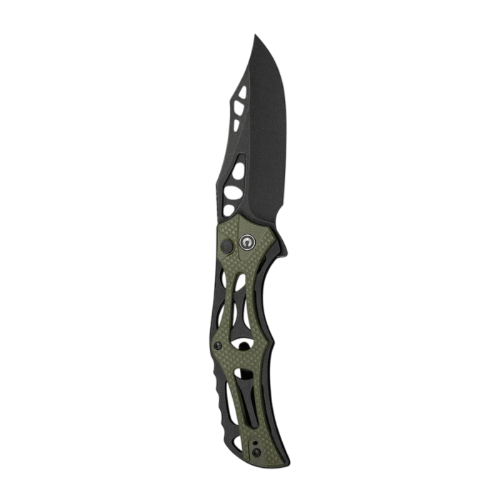 CIVIVI Biophase  Black Aluminum With OD Green Coarse G10 Handle Black Stonewashed Nitro-V Blade Model: C23083C-2 - Image 3