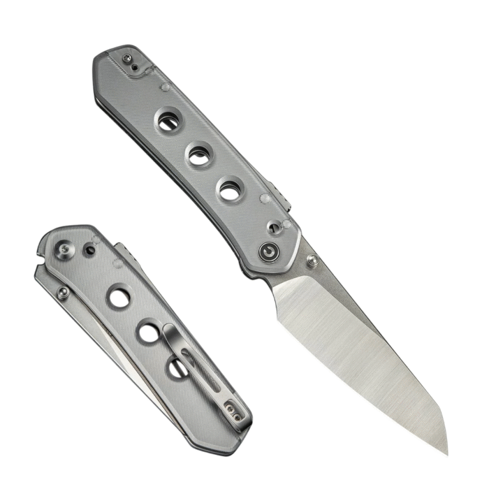 CIVIVi Vision FG  Polished Clear Lexan Handle Satin Finished Nitro-V Blade, Stonewashed Flat Model: C22036-7 - Image 4
