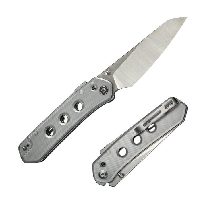 CIVIVi Vision FG  Polished Clear Lexan Handle Satin Finished Nitro-V Blade, Stonewashed Flat Model: C22036-7 - Image 3