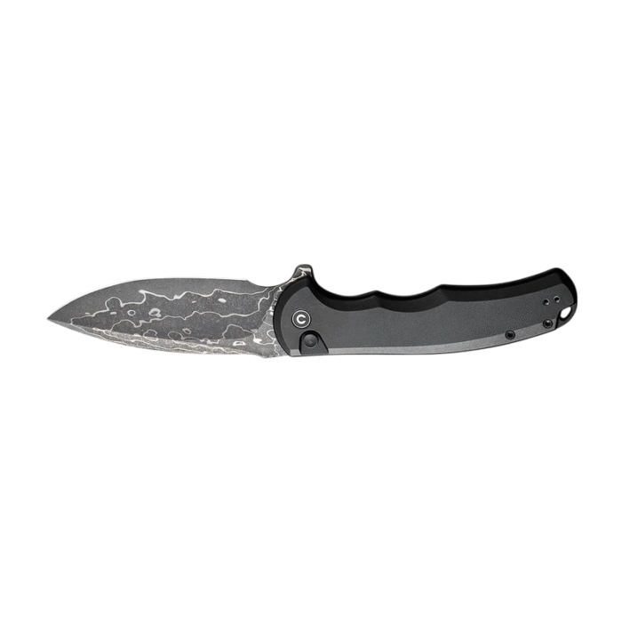 CIVIVI Button Lock Praxis Black Aluminum Handle Damascus Blade Model: C18026E-DS1 - Image 2