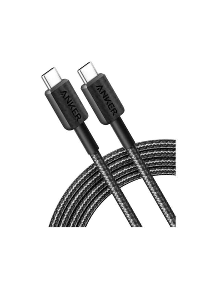 Anker 322 USB-C to USB-C Cable (3ft Braided) Color Black. Model : A81F5H11