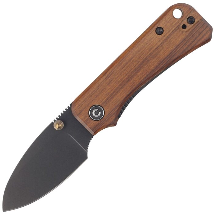 Civivi Baby Bante Cuibourtia Wood Handle Black Stonewashe d Nitro-V Blade Model : C19068SB-2