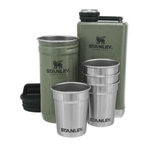 Stanley The Pre - Party Shot Glass + Flask Set 4 - 2 OZ | 59 ML + 8 OZ | 236 ML