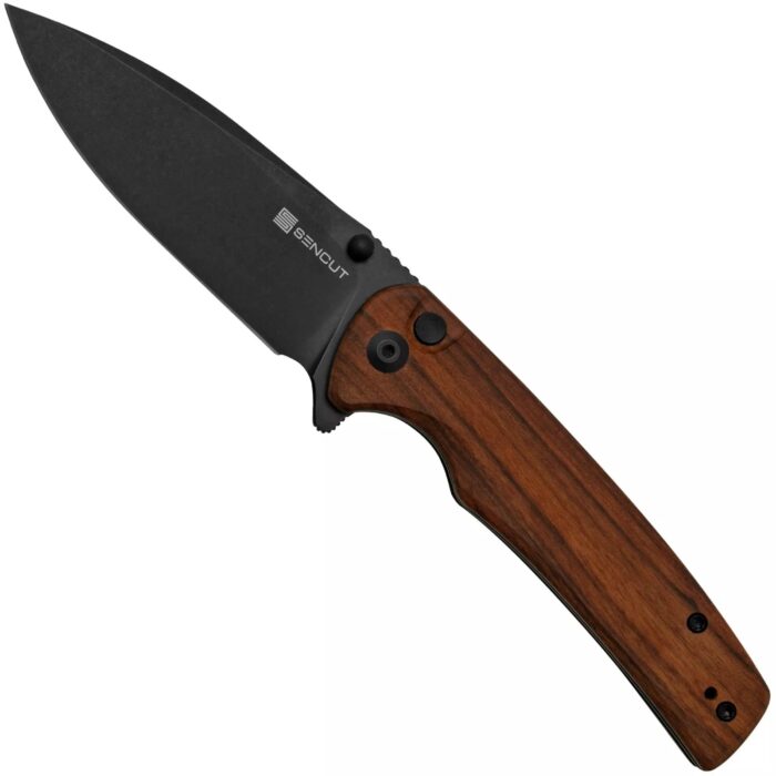 Sencut Sachse Guibourtia Wood Handle Black Stonewashe d 9Cr18MoV Blade Model : S21007-6