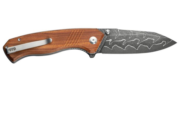 Civivi Placoid Guibourtia Wood Handle Damascus Blade Model : C23079-DS1