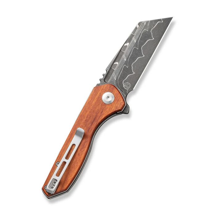 Civivi ExOne Guibourtia Wood Handle Damascus Blade Model : C23036-DS1