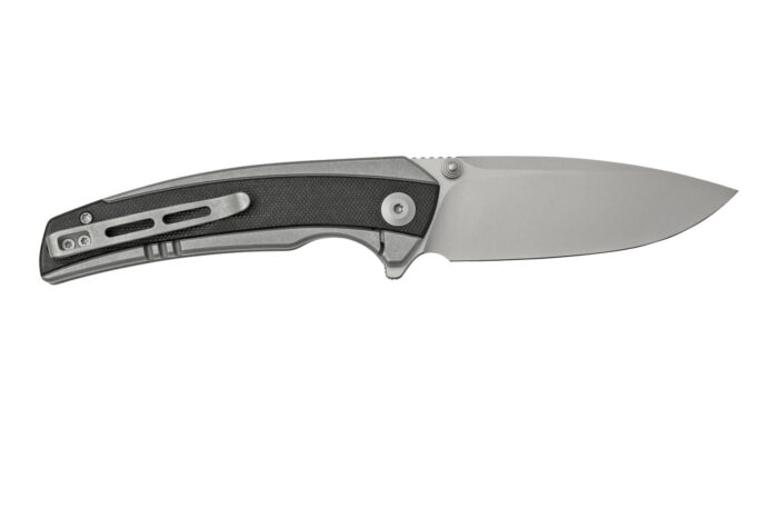 Civivi Discontinued  Teraxe Gray Steel Handle With Black G10 Inlay Silver Bead Blasted Nitro-V Blade Model : C20036-3