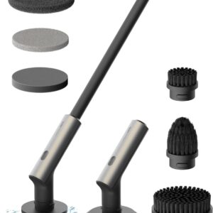 HOTO Electric Cleaning Brush 7 in 1 Set Color. Dark Gray Model : QWQJS001