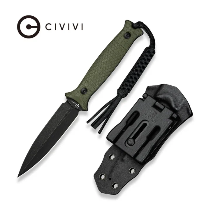 CIVIVI Perfrico   Milled OD Green G10 Handle Black Stonewashe d 14C28N Blade Model: C23026-2