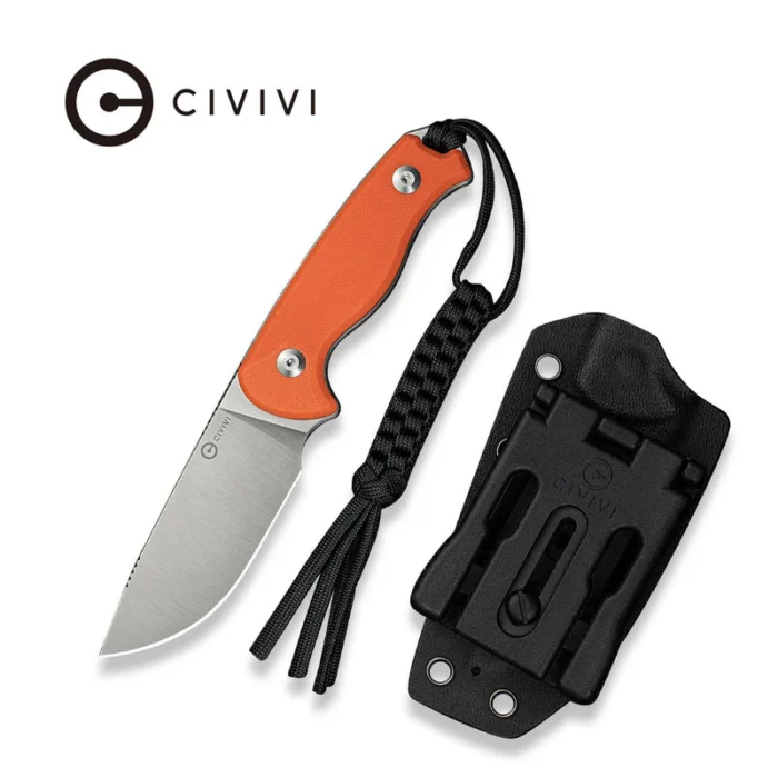 CIVIVI Timberbark Orange G10 Handle Satin Finished 14C28N Blade  Model: C23094-2