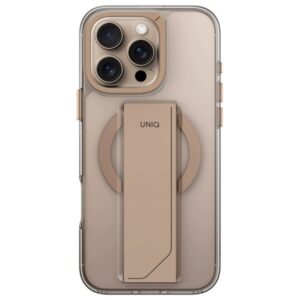 UNIQ HYBRID IPHONE 16 PRO (2024) 6.3 HELDRO MAX MAGCLICK WITH CAMERA STAND - TAUPE GOLD ( TAUPE GOLD ) MODEL : UNIQ -IP6.3P(2024)-HELMMTGLD