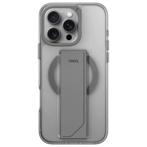 UNIQ HYBRID IPHONE 16 PRO (2024) 6.3 HELDRO MAX MAGCLICK WITH CAMERA STAND - LUCENT ( CLEAR ) MODEL : UNIQ -IP6.3P(2024)-HELMMCLR