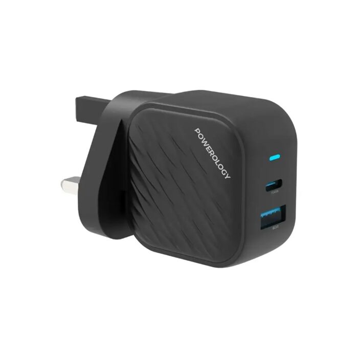 Powerology PD 45W Gan Dual - Port Wall Charger Model : PWCUQC036