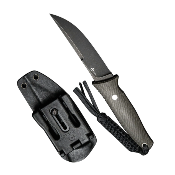 CIVIVI Tamashii  Dark Green Micarta handle Black Stonewashe d D2 Blade Model: C19046-4 - Image 4