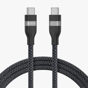 Anker USB - C To USB - C Cable ( 6 Ft - 240W - Upcycled - Braided Colour Black Model : A82E2612