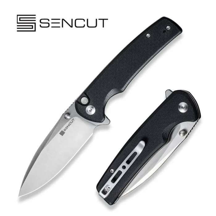 SENCUT Sachse Black G10 Handle Satin Finished 9Cr18MoV Blade Model: S21007-5