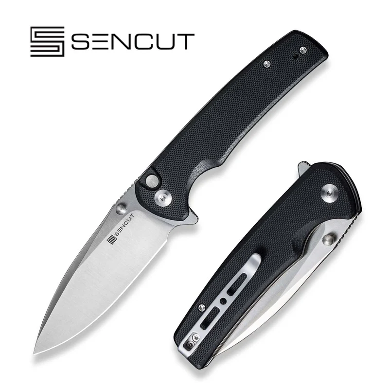 SENCUT Sachse Black G10 Handle Satin Finished 9Cr18MoV Blade Model: S21007-5