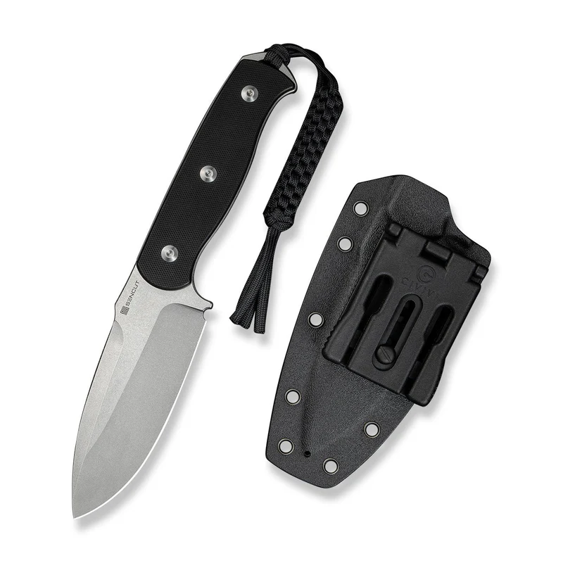 SENCUT Toxodon Black G10 Handle Stonewashed 9Cr18MoV Blade Model: S24036-1