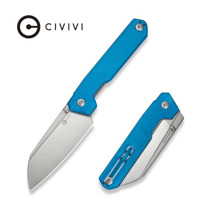 CIVIVI Hid Blue G10 Handle Satin Finished 14C28N Blade Model : C23008-5