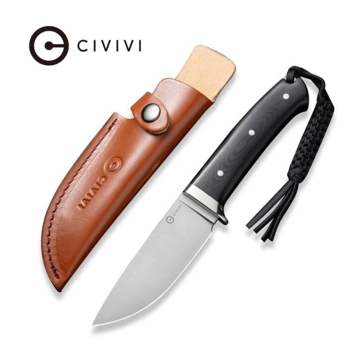 CIVIVI Cloud Peak Black G10 Handle With Nickel-Silver Guard Satin Finished Nitro-V Blade Model : C23044-1