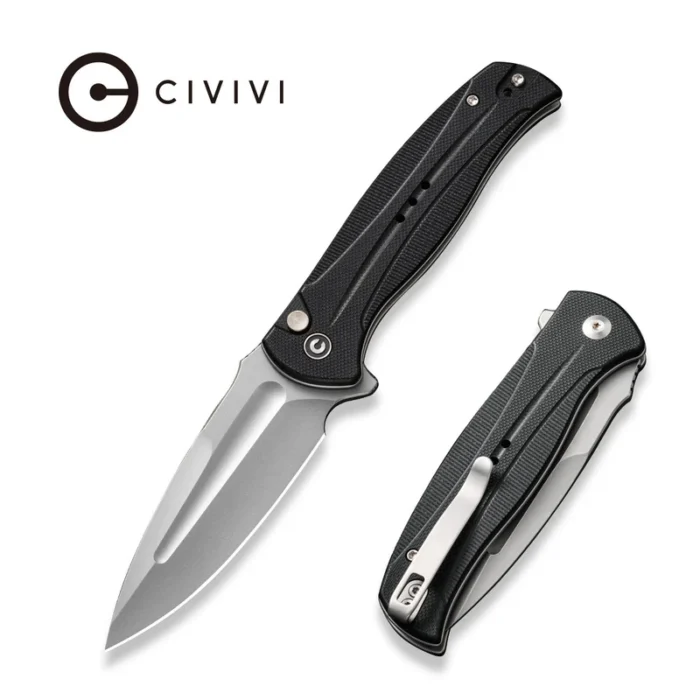 CIVIVI Incindie Black G10 Handle Stonewashed 14C28N BladeBlack G10 Handle Stonewashed 14C28N Blade Model:  C23053-3