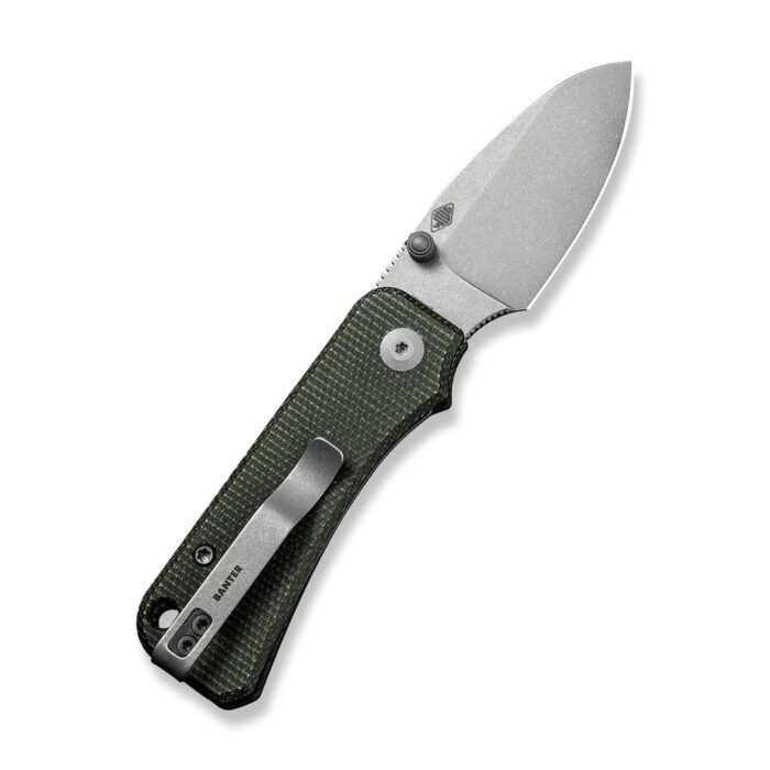CIVIVI Baby Banter Green Micarta Handle Gray Stonewashed Nitro-V Blade Model : C19068SB-1