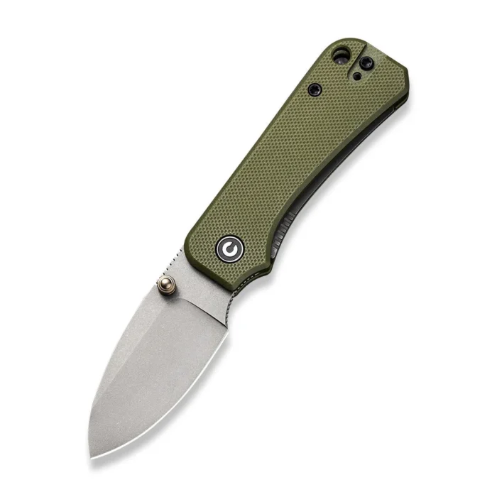 CIVIVI Baby Banter Green G10 Handle Gray Stonewashed Nitro-V Blade Model: C19068S-5