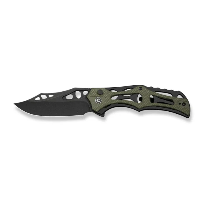 CIVIVI Biophase  Black Aluminum With OD Green Coarse G10 Handle Black Stonewashed Nitro-V Blade Model: C23083C-2