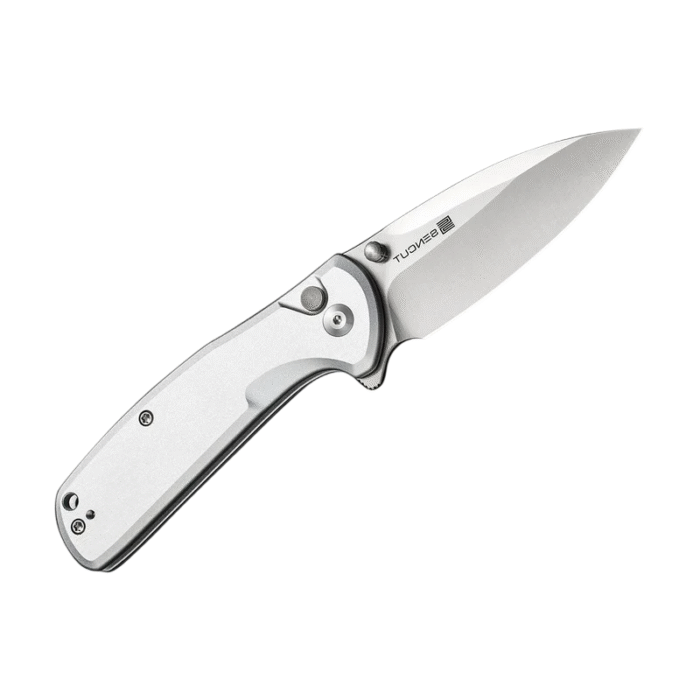 SENCUT  ArcBlast Silver Aluminum Handle Satin Finished 9Cr18MoV Blade Model:  S22043B-2 - Image 3