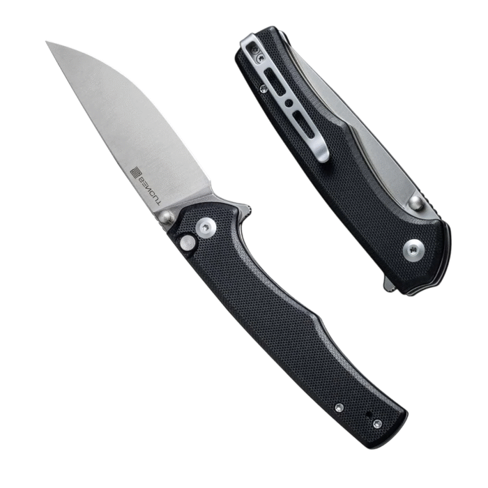 SENCUT Crowley Black G10 Handle Satin Finished D2 Blade Model: S21012-4 - Image 2
