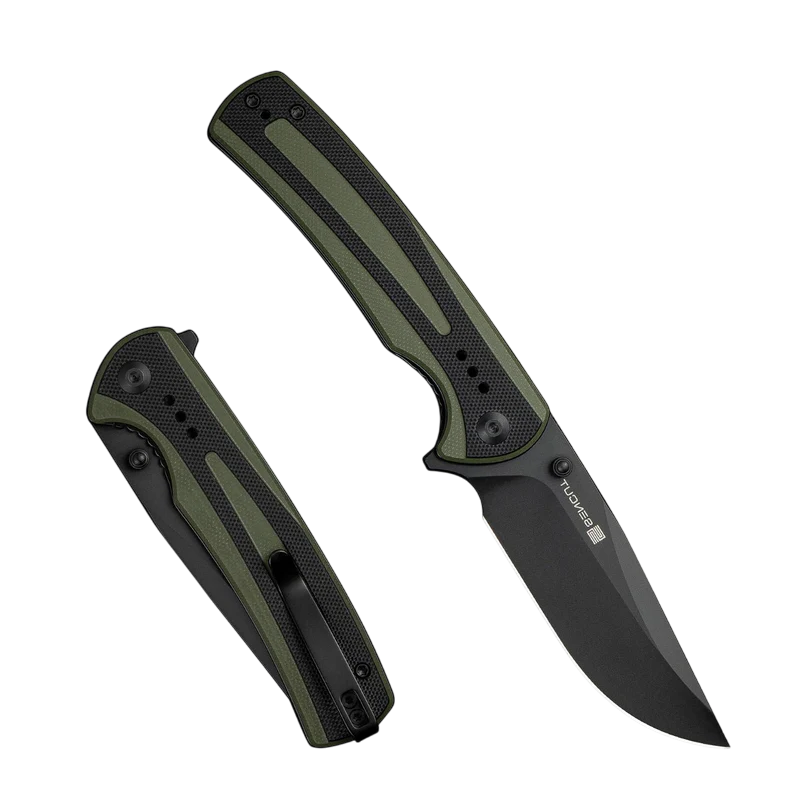 SENCUT Regnator Green / Black G10 Handle Black 9Cr18MoV Blade Model: S24057-2 - Image 4