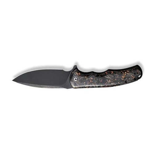 Civivi Praxis Shredded Carbon Fiber And Copper Shred In Clear Resin Handle Black Stonewashe d 9Cr18MoV Blade Model: C803I - Image 3