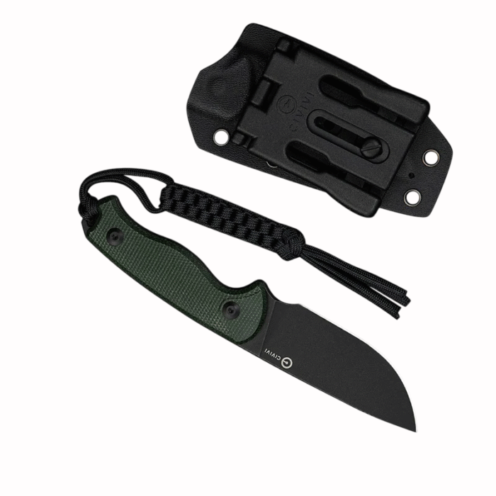 CIVIVI Timberbark  Green Canvas Micarta Handle Black Stonewashe d 14C28N Blade Model: C23094-3 - Image 3