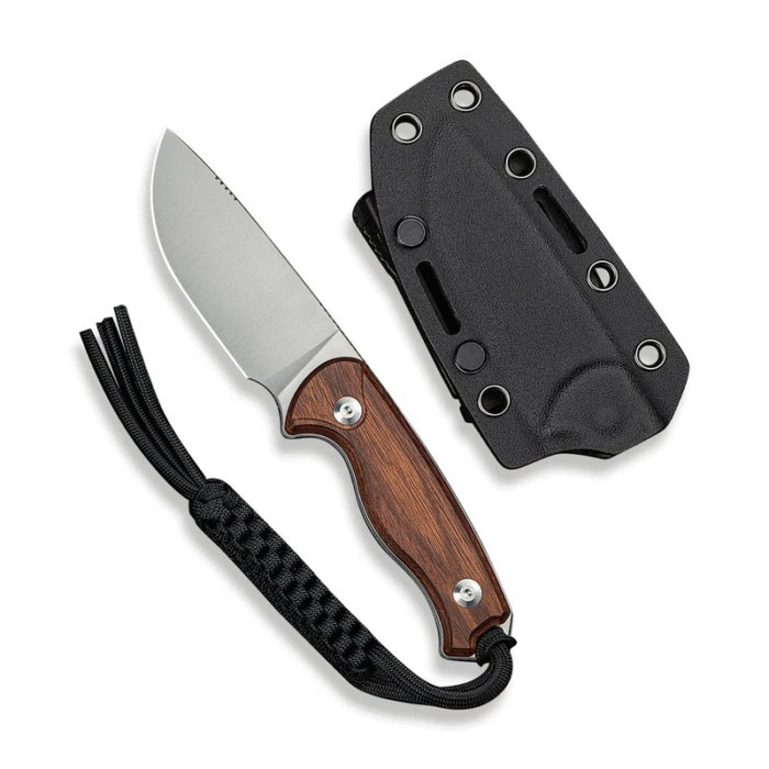 CIVIVI Timberbark Guibourtia Wood Handle Satin Finished 14C28N Blade Model: C23094-4 - Image 2
