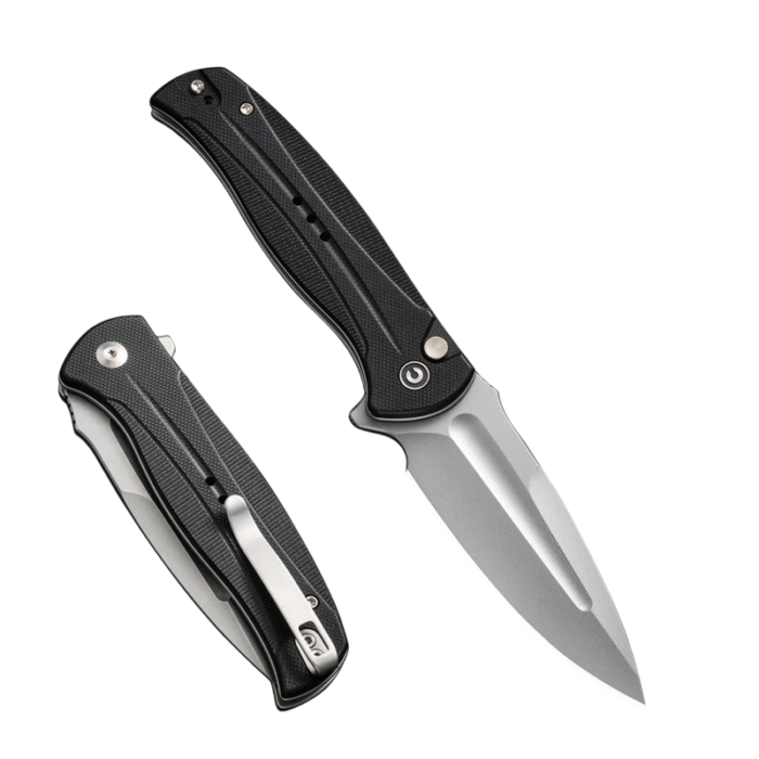 CIVIVI Incindie Black G10 Handle Stonewashed 14C28N BladeBlack G10 Handle Stonewashed 14C28N Blade Model:  C23053-3 - Image 2