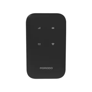 Porodo 4G LTE | WIFI 6 Pocket Router 10000mAh Power Bank Model: PD - PBFCH064 - BK
