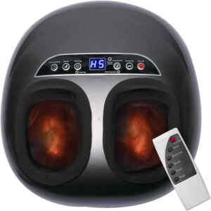 Shiatsu-Foot Massager-With- Heat-And-Timmer- Color-Black-tm-phone