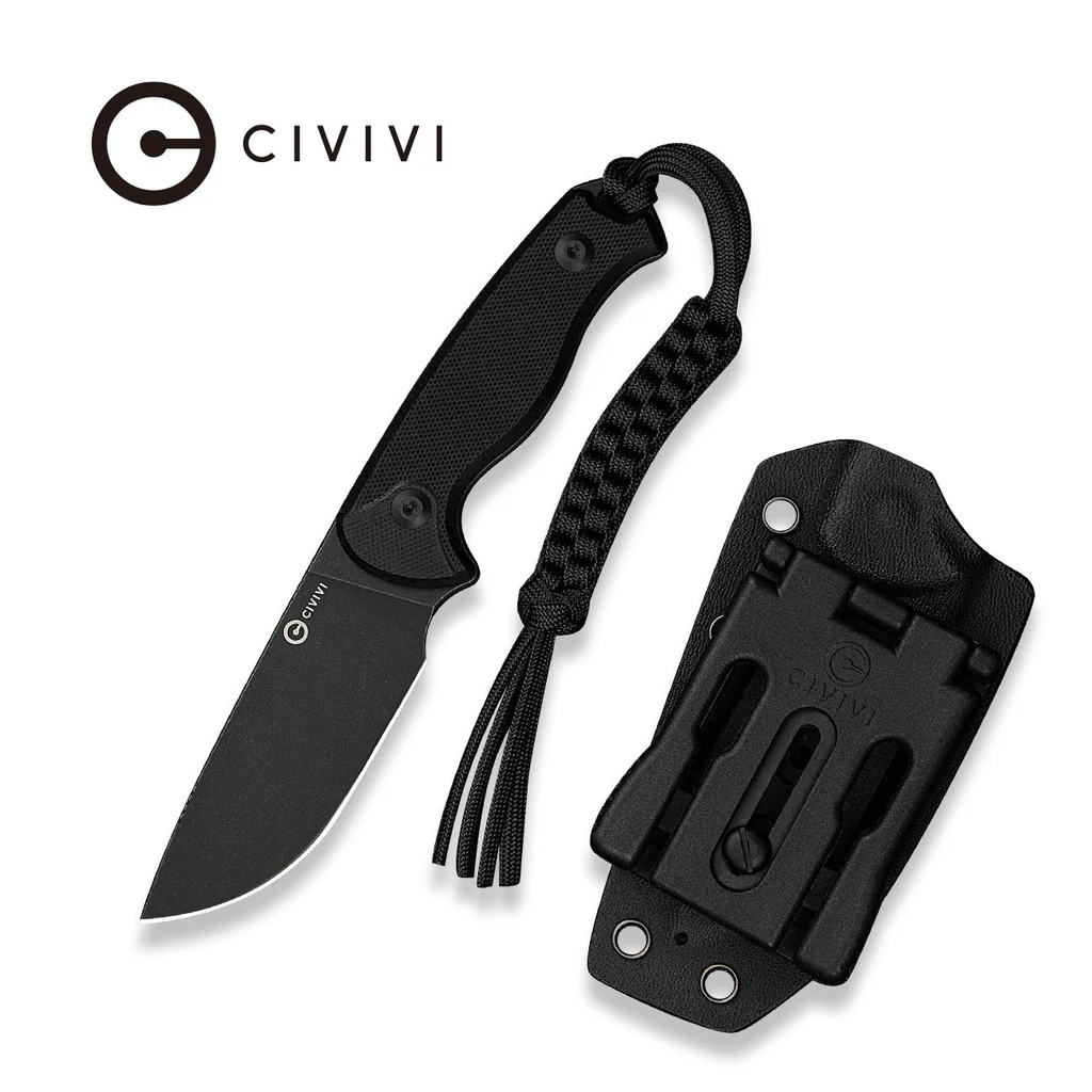 CIVIVI  Timberbark  Black G10 Handle Black Stonewashe d 14C28N Blade Model:C23094-1