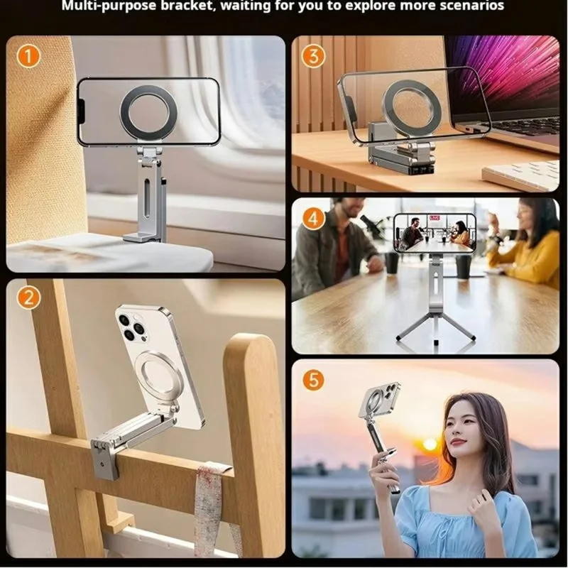Cell Phone Stand Magnetic Color. Grey Model: E01S - Image 4