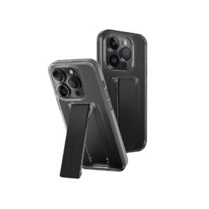 UNIQ HYBRID IPHONE 15 PRO MAX (2023) 6.7 HELDRO MOUNT WITH STAND - VAPOUR (SMOKE)  Model: UNIQ-IP6.7P(2023)-HELMSMK