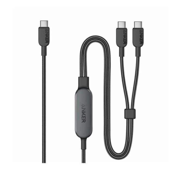 Anker 2 in 1 USB-C Cable 4ft 140w Model: A8895H11