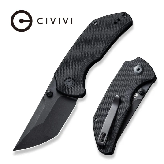 CIVIVI Thug 2 Black G10 Handle Black Stonewashe d Nitro-V Model: C20028C-1