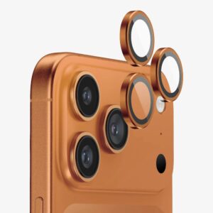 Levelo LucentTrio Lens Protector With 99% Transmittance For iPhone 17Pro - Pro Max - Titanium Orange Model : LVLLCTRIOL17PPMTTOR