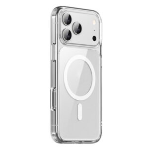Levelo Fiora MagSafe Liquid Silicone Case With Pattern For iPhone 17 Pro Max - Silver Model: LVLFIOM17PMSL