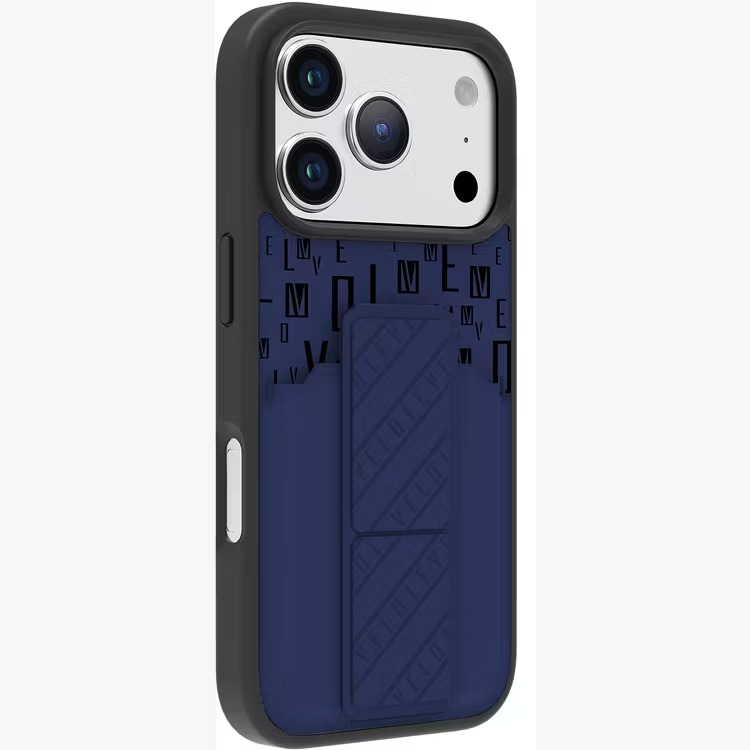 Levelo Morphix Gripstand Case With Cardholder For iPhone 17 Pro Max - Midnight Blue Model : LVLMRPGCIP17PMMNBL