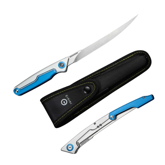 CIVIVI Shawka Silver And Blue Aluminum Handle Satin Finished 14C28N Blade Model: C22029B-2 - Image 3