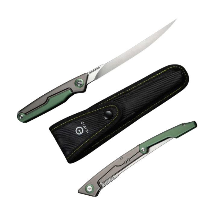 CIVIVI Shawka Gray And Green Aluminum Handle Satin Finished 14C28N Blade Model: C22029B-3 - Image 3
