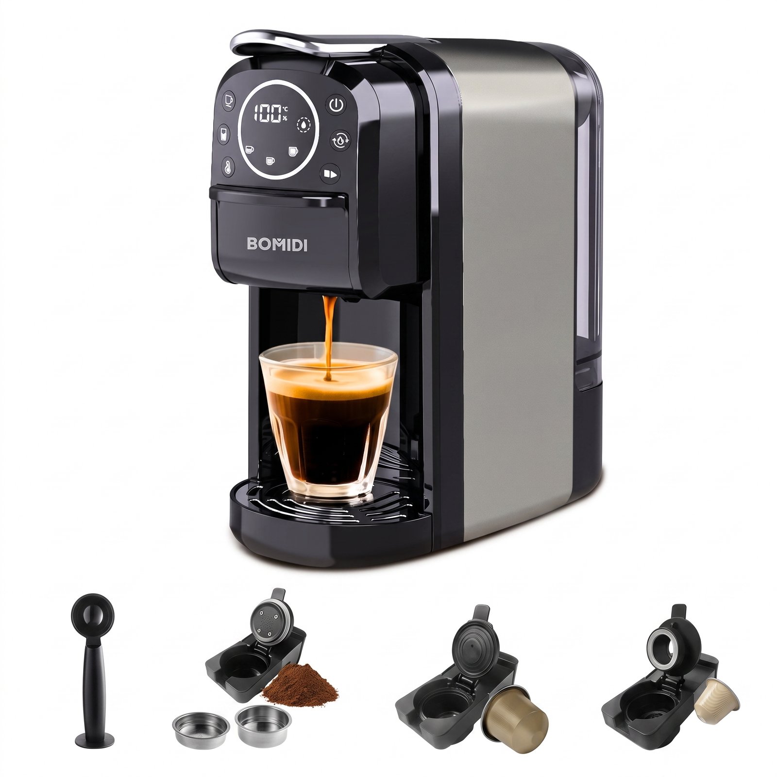 BOMIDI Capsule Coffee Machine 3-in-1 20 Bar Espresso Maker, 1400W, 700ml Tank | CM01
