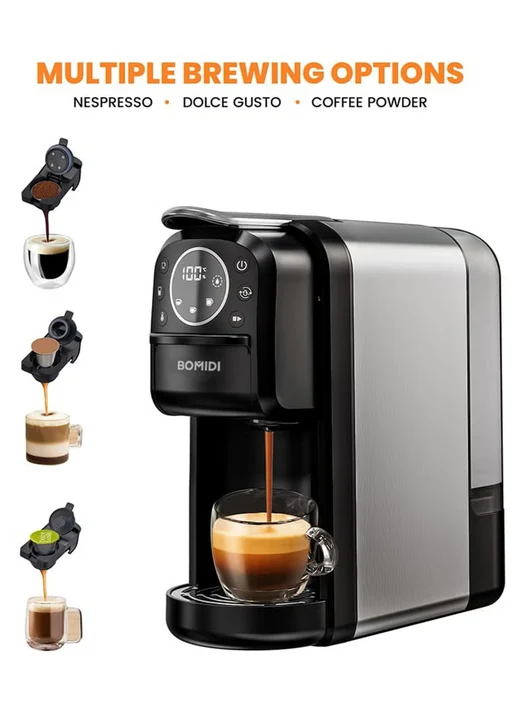 BOMIDI Capsule Coffee Machine 3-in-1 20 Bar Espresso Maker, 1400W, 700ml Tank | CM01 - Image 3