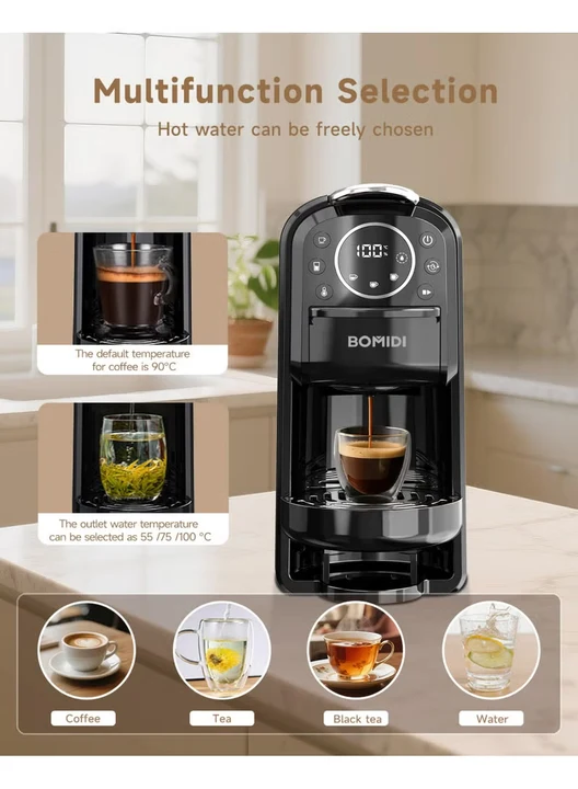 BOMIDI Capsule Coffee Machine 3-in-1 20 Bar Espresso Maker, 1400W, 700ml Tank | CM01 - Image 2